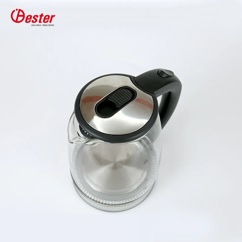 High quality temperature control electric glass kettle 1.8L