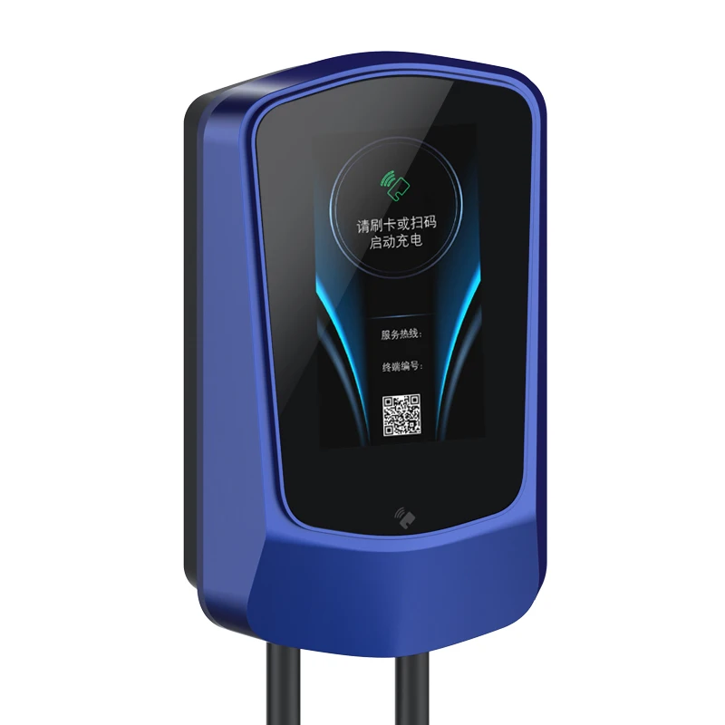7kw wallbox GBT EV зарядное устройство 32A Wallbox домашнего использования крепление автомобильное 7 дюймов сенсорный экран
