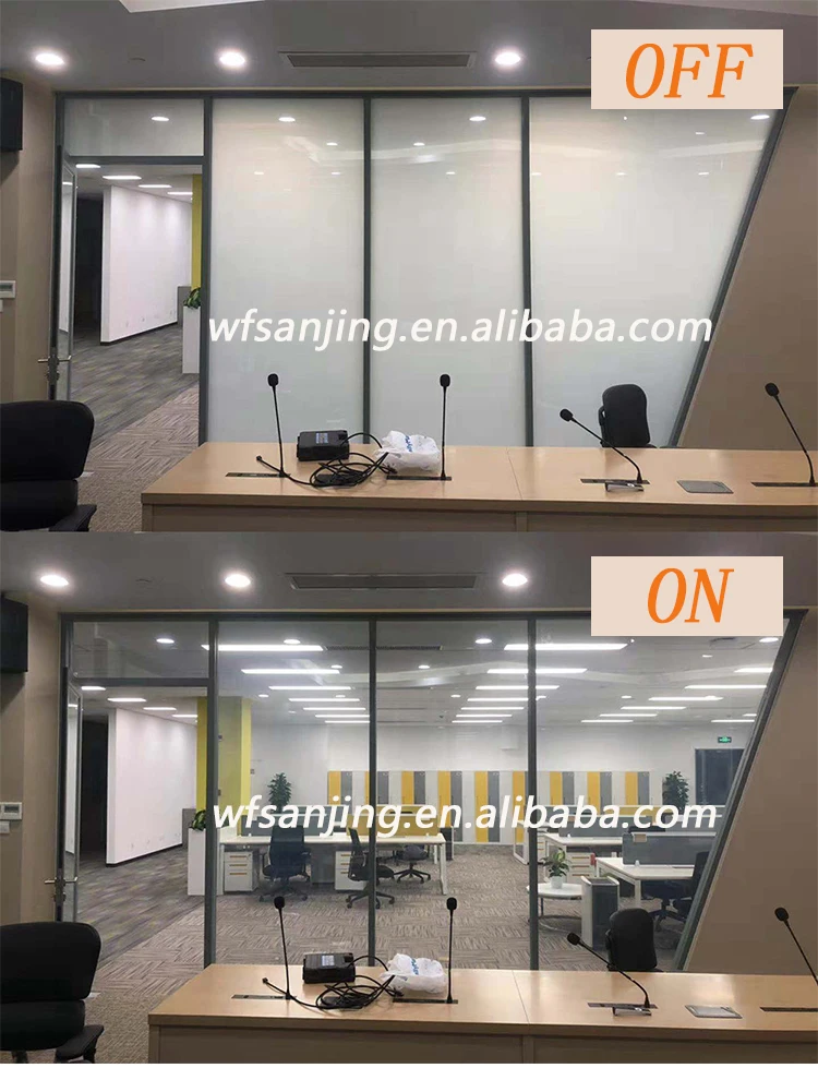 Gradient transformer Electrical pdlc smart glass film self adhesive smart film for glass window and partition