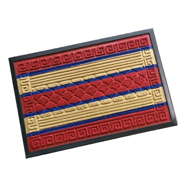 Factory Cheap Custom Rainbow Color Carpet Anti Slip Rubber Floor Mat Front Door Mat Doormats For Home