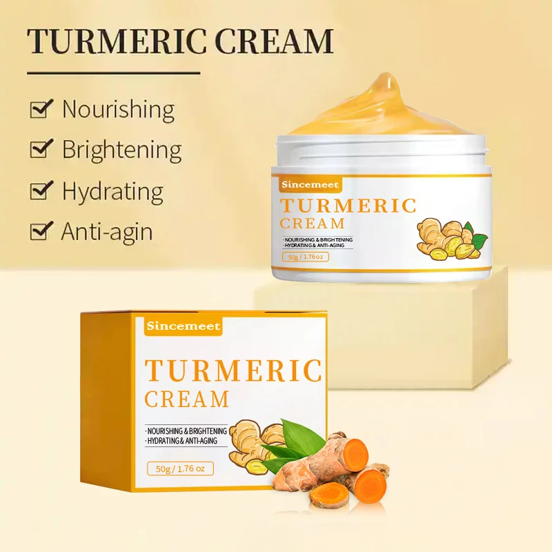 Antiaging Dark Spot Remover Acne Treatment Vitamin C Turmeric Cream Face Moisturising Cream Organics Skin Whitening Cream