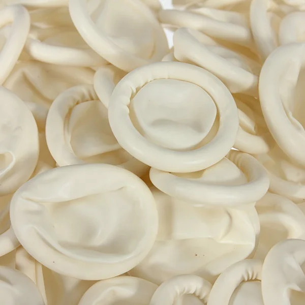 100Pcs Nail Art Latex Rubber Finger Cots Protector Gloves Powder