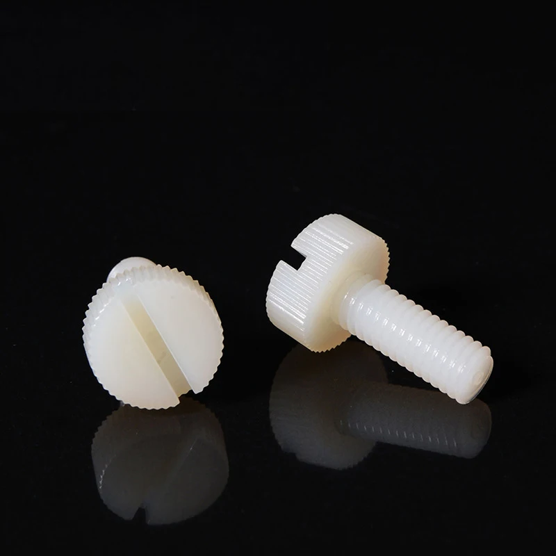 China Nylon PA66 Pan hand thumb screw high precision M4 thumb screw