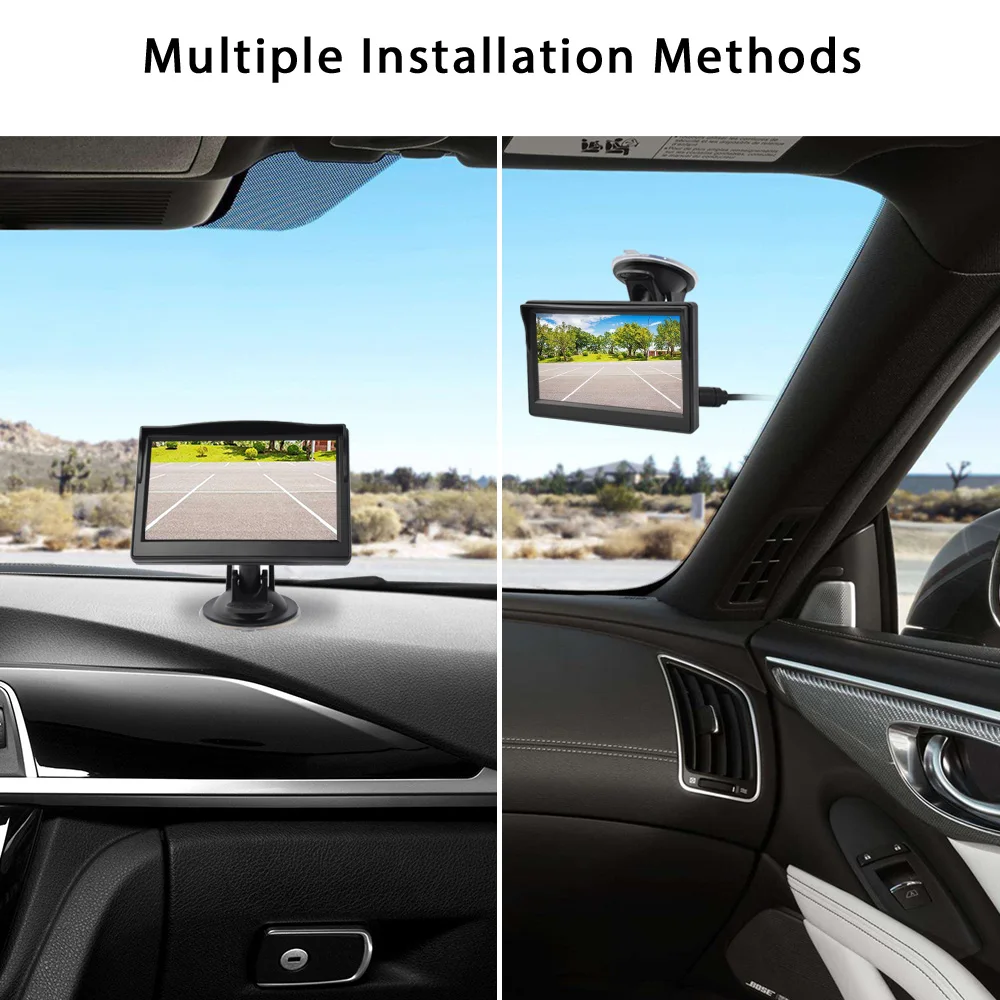 5 Inch AHD Backup Camera Stand alone Camera IPS Monitor Kit with guide line