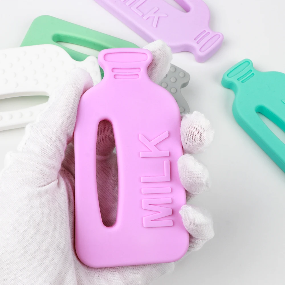 Hot Selling Silicone Milk Bottle Teether BPA free Baby Teething Toy Teether