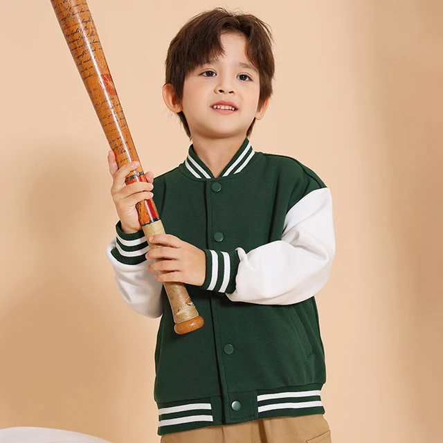 Custom logo Cartoon spotted dog logo printing Outfit Children clothing spring Kids baseball Jacket