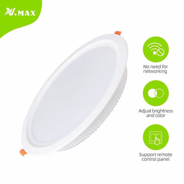VMAX intelligent Led downlight ceiling light round recessed LED Down light indoor aluminum 30w cob led downlight