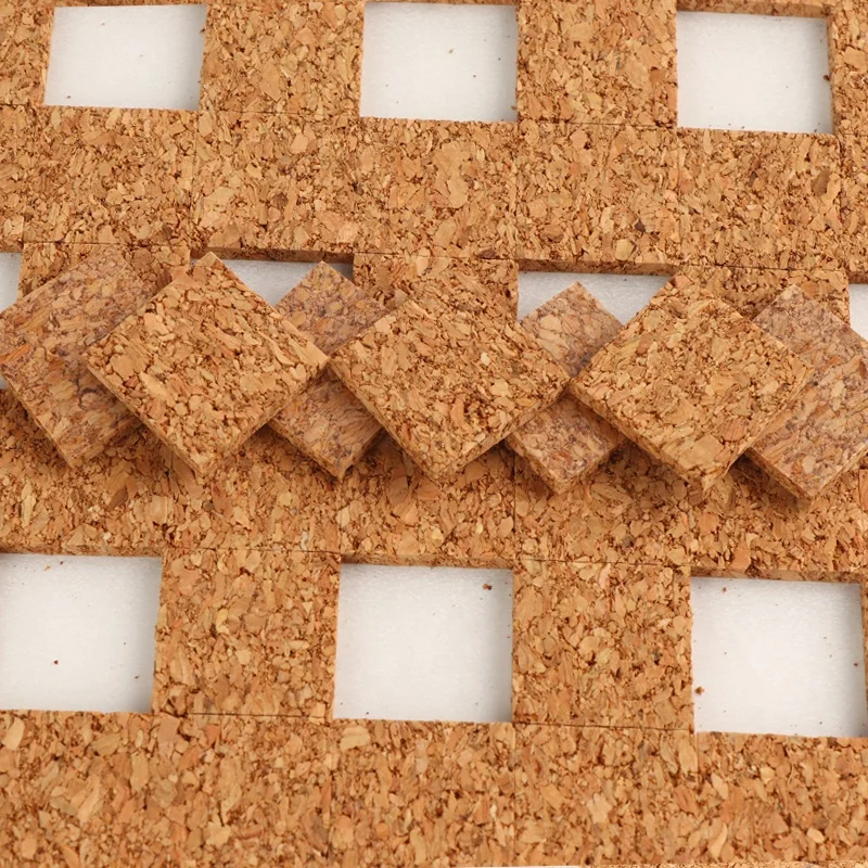 15mm*15mm*5mm Adhesive Glass Cork Pads Cork Separator Pads For Glass Transport Protection Gasket