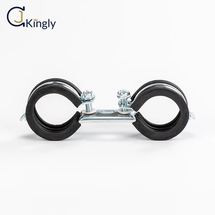 Wholesale 20 NB/DN Wall Mounting Double Sided Pipe Clamp Pipe Holder 3/4 Inch,metric Standard 26-28MM CN;GUA KINGLY MDCO28 1.5MM