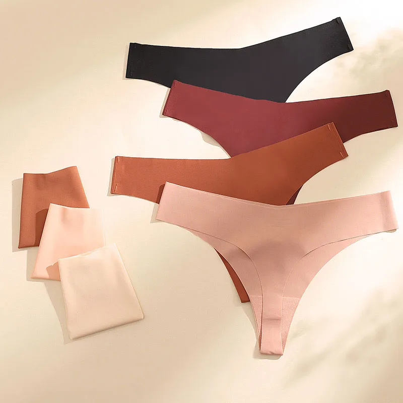 Factory Stock Sexy Asian Girls Thongs Plus Size Breathable Seamless T Back Ladies Hot Thongs Bikini Sexy