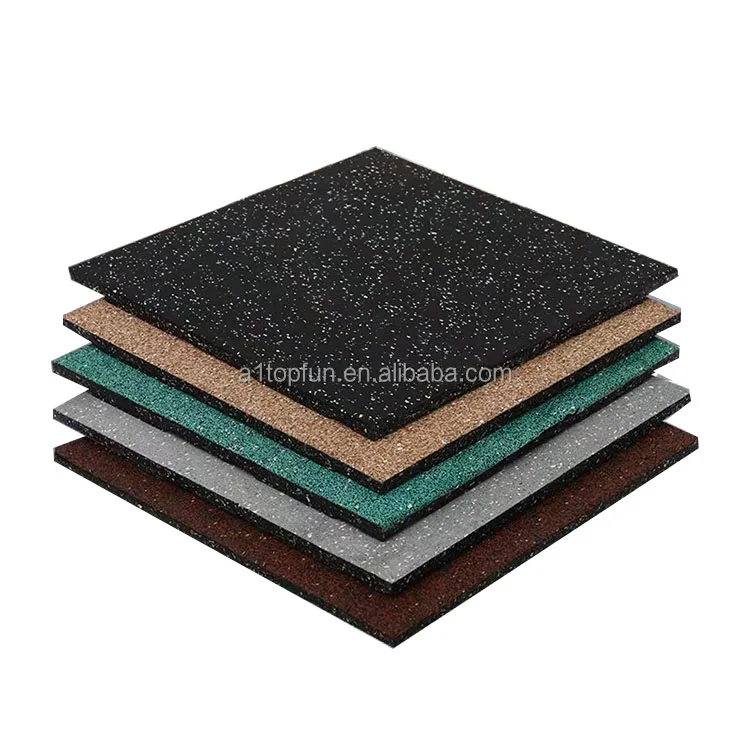 Fitness Gym Flooring Tiles Anti-slip Gym Rubber Flooring Shock Absorption Rubber Floor Mats Tiles Epdm Rubber Mat
