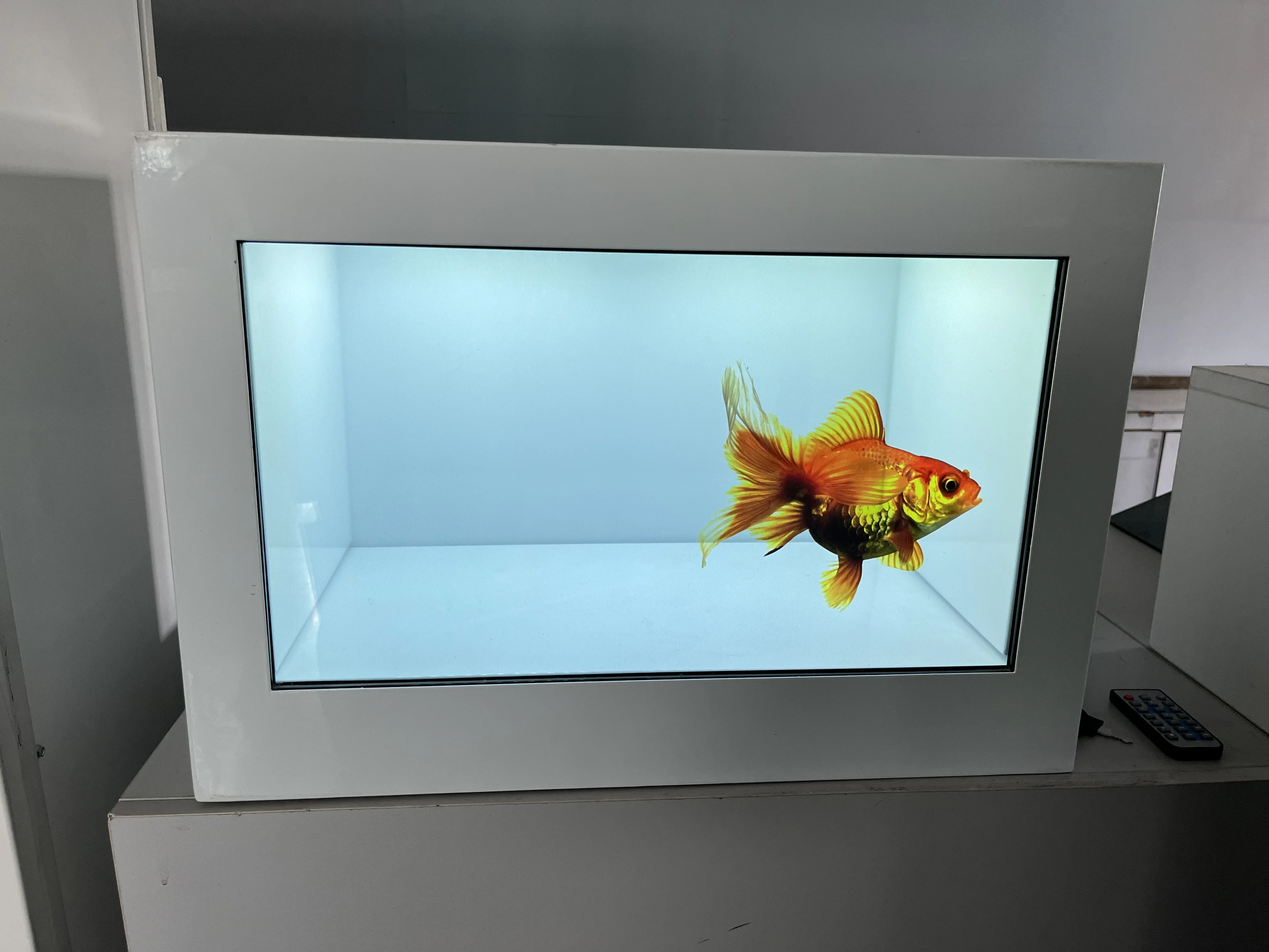 Full HD 3D Holographic showcase transparent lcd display advertising hologram 3d display