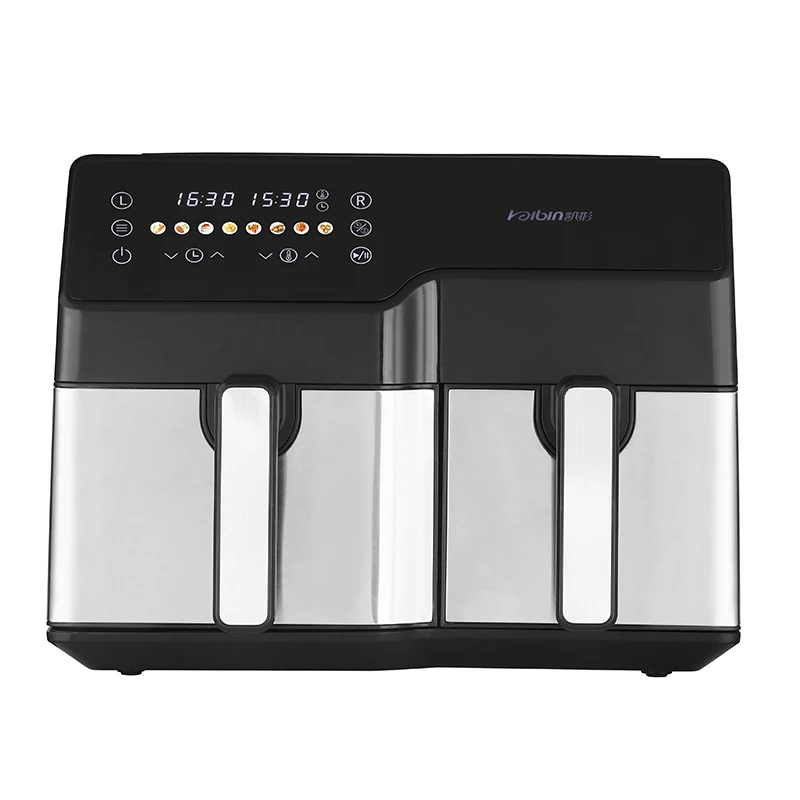 Double Drawer 9.0L Capacity Air Fryer Multiple Function Household Big Non-stick Coating Air Fryer