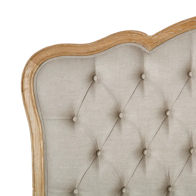 White washed queen king size modern tufted bed frame french bed