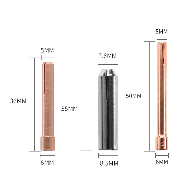 TIG Welding Collect Tips  Argon Arc Welding Copper TIG Collect WP/QQ Series Tungsten Collect TIG Torch Consumables Accessories