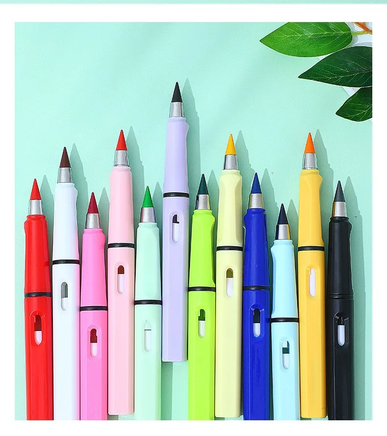 6 Pcs Unlimited Eternal new Pencil No Ink write fountain Pen Pencil for Writing Art Sketch Painting Kids Gifts kawaii stationery
