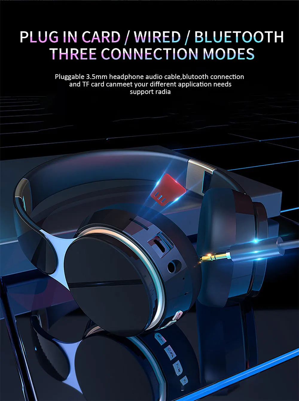 2022 OEM Headphone High Performances BT 5.0 Subwoofer Stereo Headphone HIFI Gaming Headphones Wireless Earphone