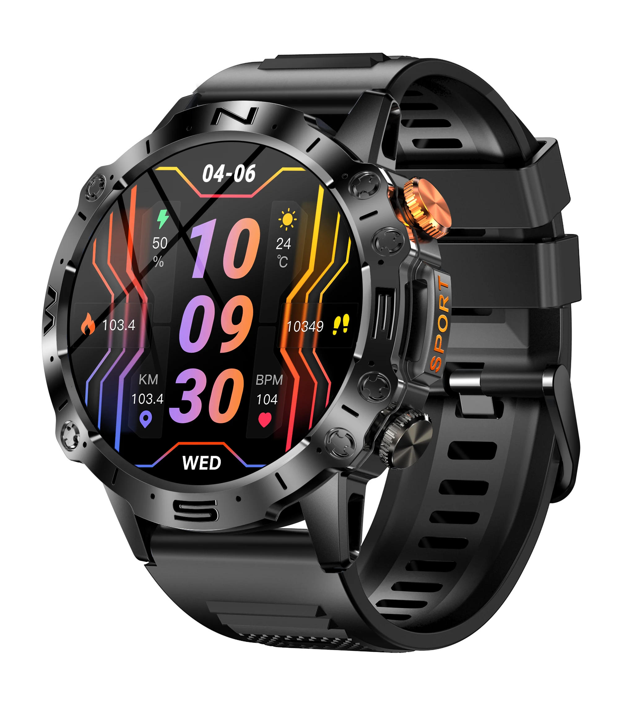 High-Quality Outdoor Sports Smart Watch Weather Display Heart Rate Blood Pressure Detection Movement Track Pedometer Watch K59
