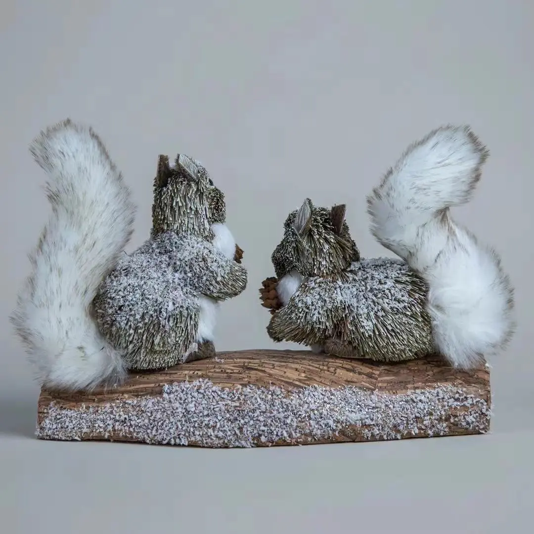 
Small squirrel animal figurines foam craftwork home decoration doll christmas 