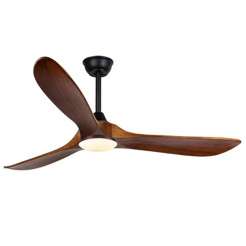 New style Nordic Luxury 52 Inch Solid Wooden 3 Blade Modern Dc Motor Mute Ceiling Fan No Light