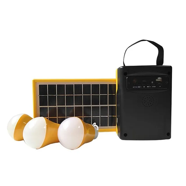 Mini Solar Generator With DC Led Bulbs 3W 7w 10w portable outdoor lighting system for Home Camping