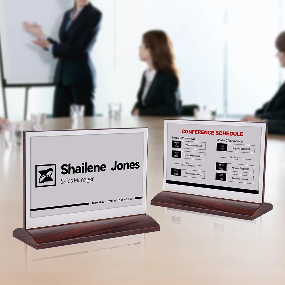Electronic Conference Meeting Table Name Card E-Ink Epaper Electronic Name Tags  For Office