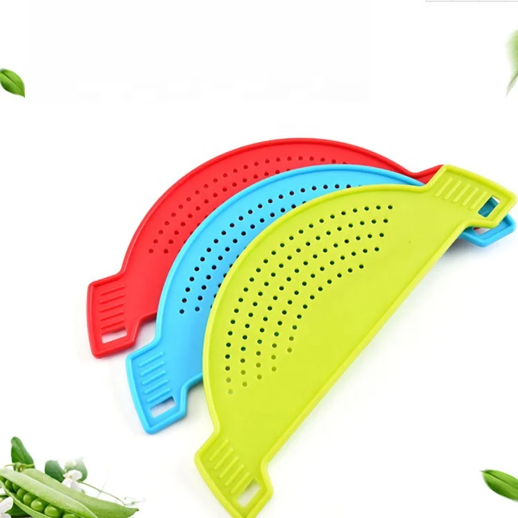 Clip-on Plastic ABS Colander Strainer for Kitchen
