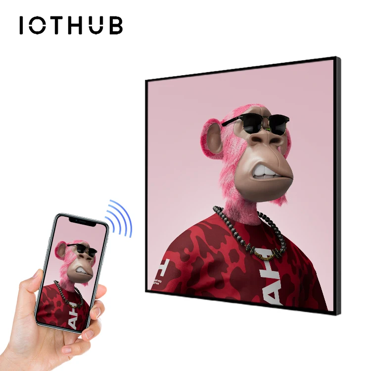 22 inch WIFI NFT APP software android art screen NFT art display square photo frames digital
