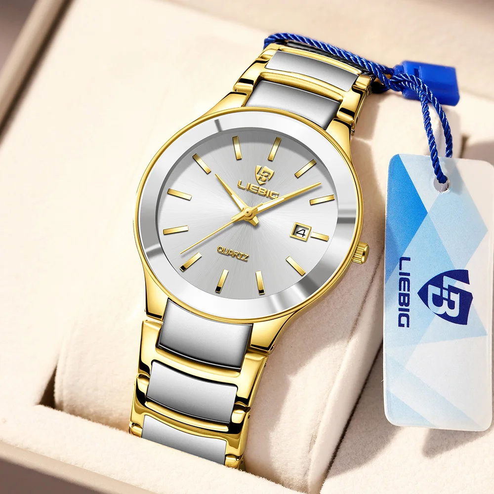 Skmei L1034MTGD Luxury Couple montres de luxe For Men Gold stainless steel boywatch Water Resistant orologio uomo watches men