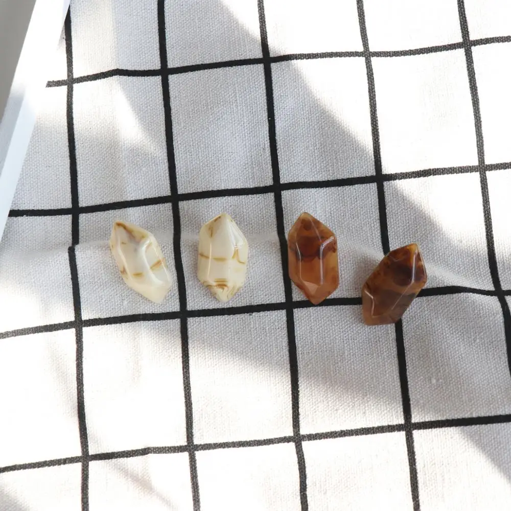 Korean geometric irregular tortoise resin earrings minimalist chic for  women jewelry earrings