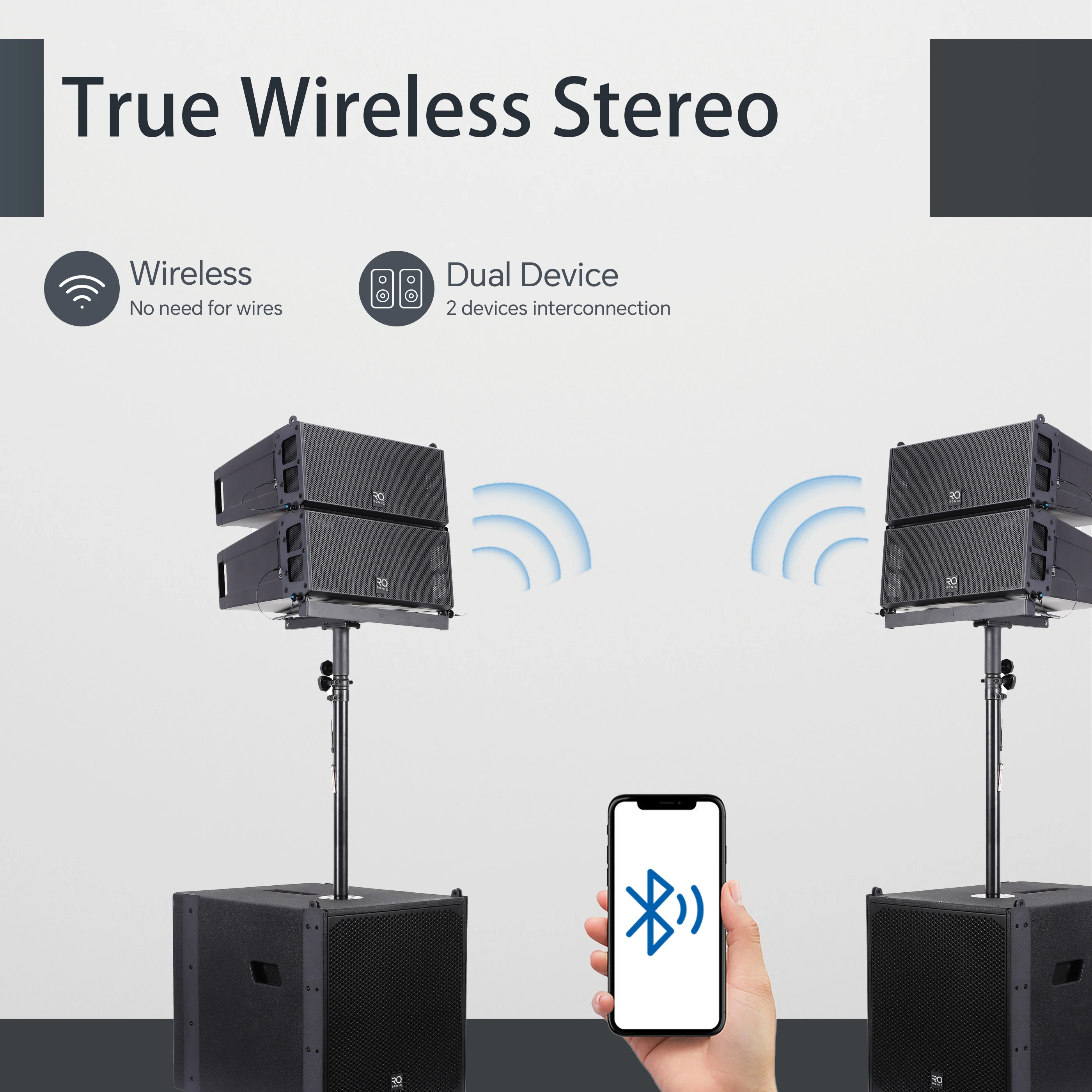 RQSONIC LAP615TD3-4.6K Wooden Sound System Line Array Speakers PA System Professional Active Line Array