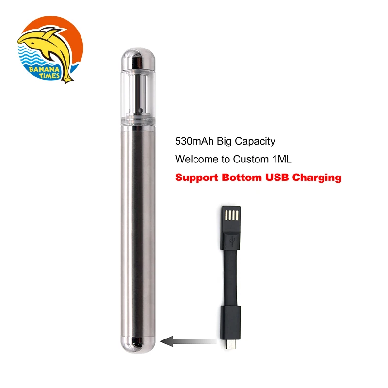  2021 Bananatimes Wholesale CBD Vape Kit O5 Rechargeable 530mah 510 Thread Ceramic Coil Vaporizer Pen