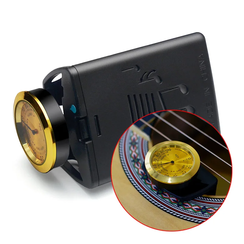 Round Thermometer Hygrometer Humidity Temperature Meter for Violin Guitar Case Instrument Care Monitoring Meter Tool