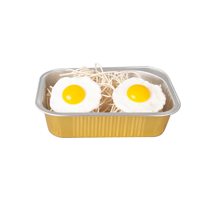 
Disposable Food Packing Aluminum Foil Container Carry Out Rectangle Baking Tray 