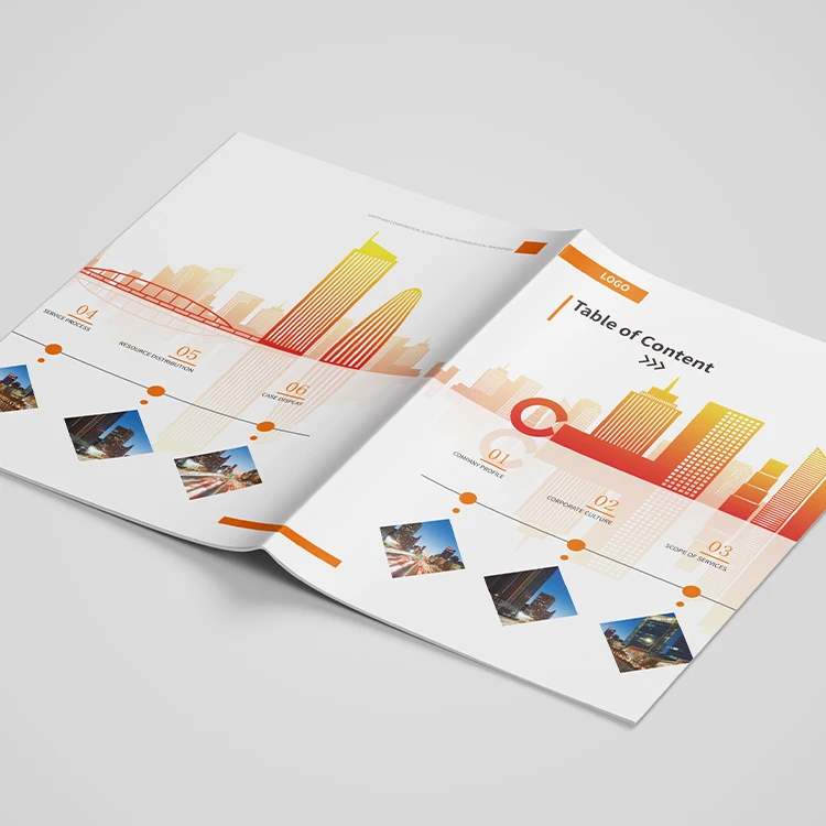 Wholesale prices custom printed folded magazines and company logo brochures with high quality books printed