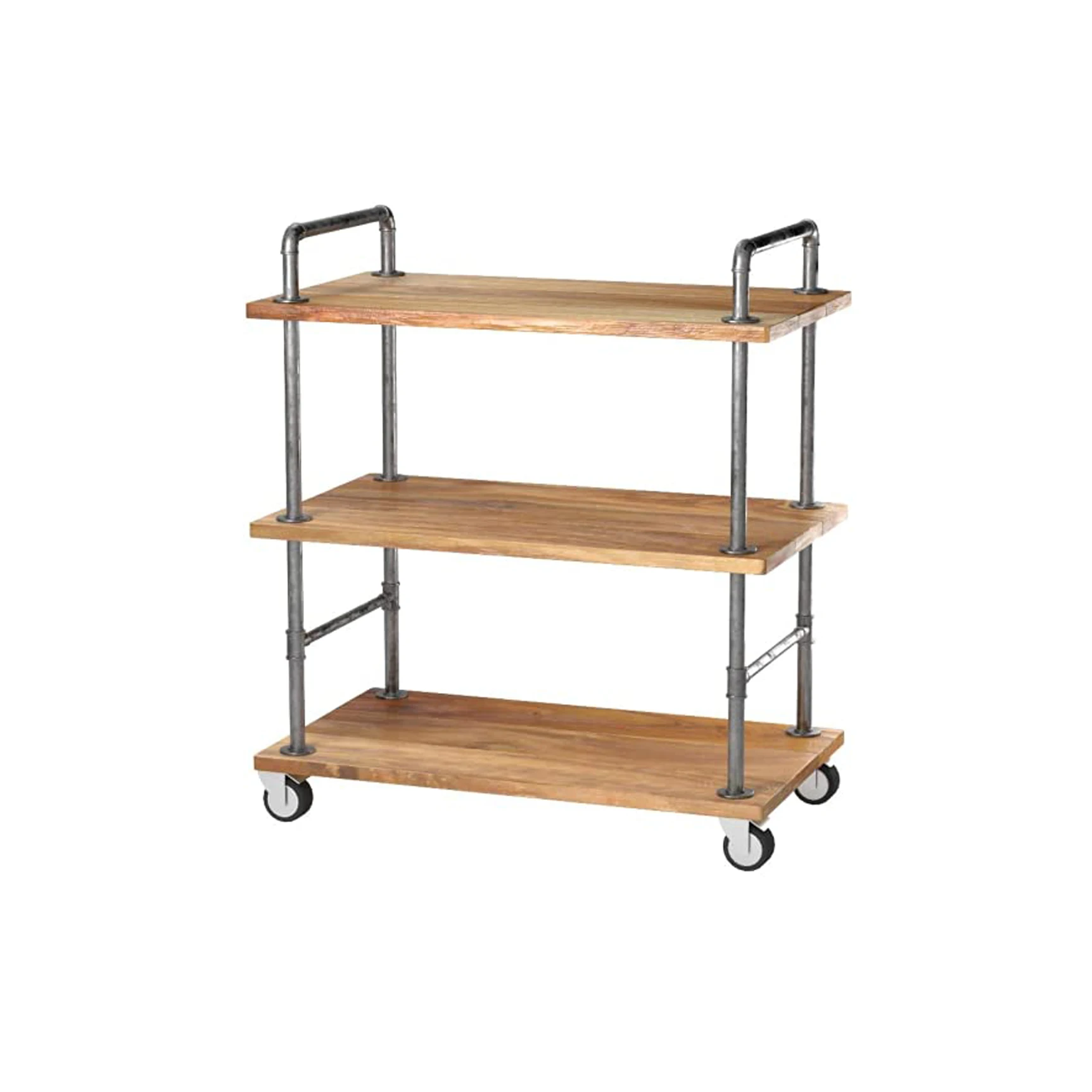 Industrial Wine Rack Storage Rolling Bar Cart