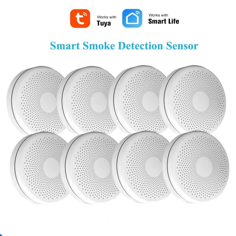 Tuya Smart Wireless WiFi Smoke Carbon Monoxide Composite Fire Detector Alarm Shop Home Security Sensor Smartlife APP Monitor