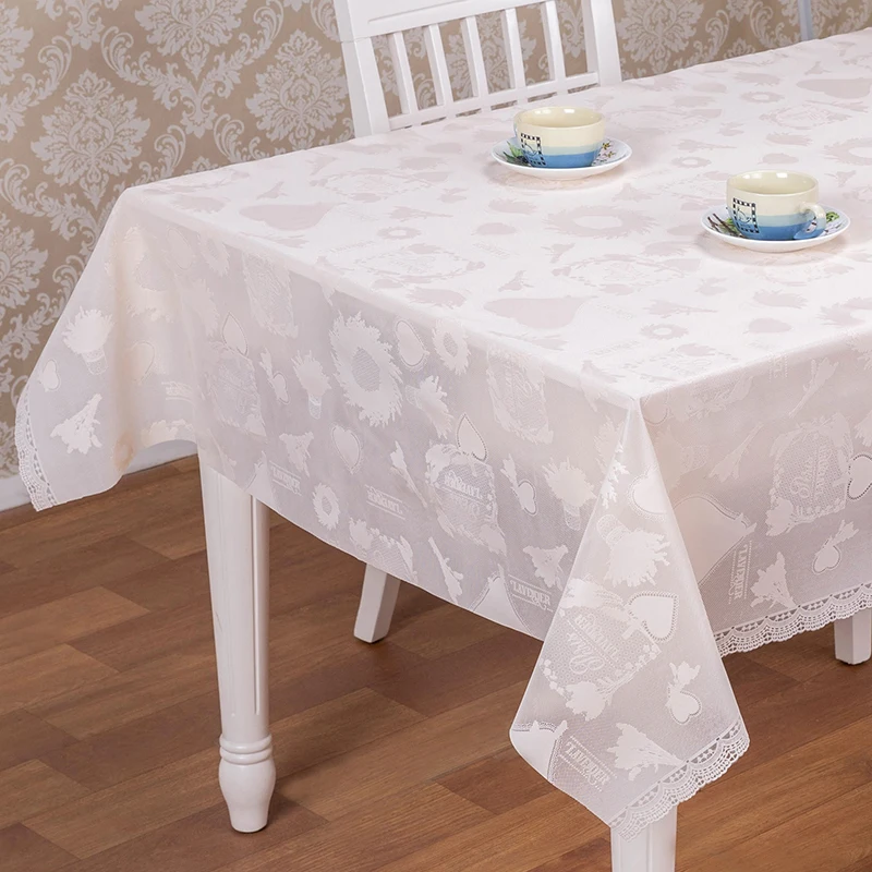 wholesale Household Home PVC Heart Tablecloths Print Roll Table Cloth