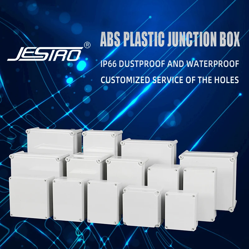 Jesiro IP66  Waterproof Cable Junction Box with UK2.5B Din Rail Terminal Blocks Set