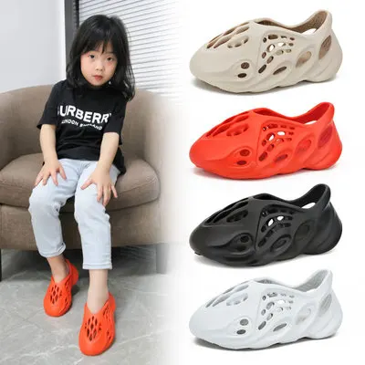 
Foam runner yeezy kids nino sendals yeezys inspired slides children baby slid slipper dropshipping boy toddler yezzy sandals 
