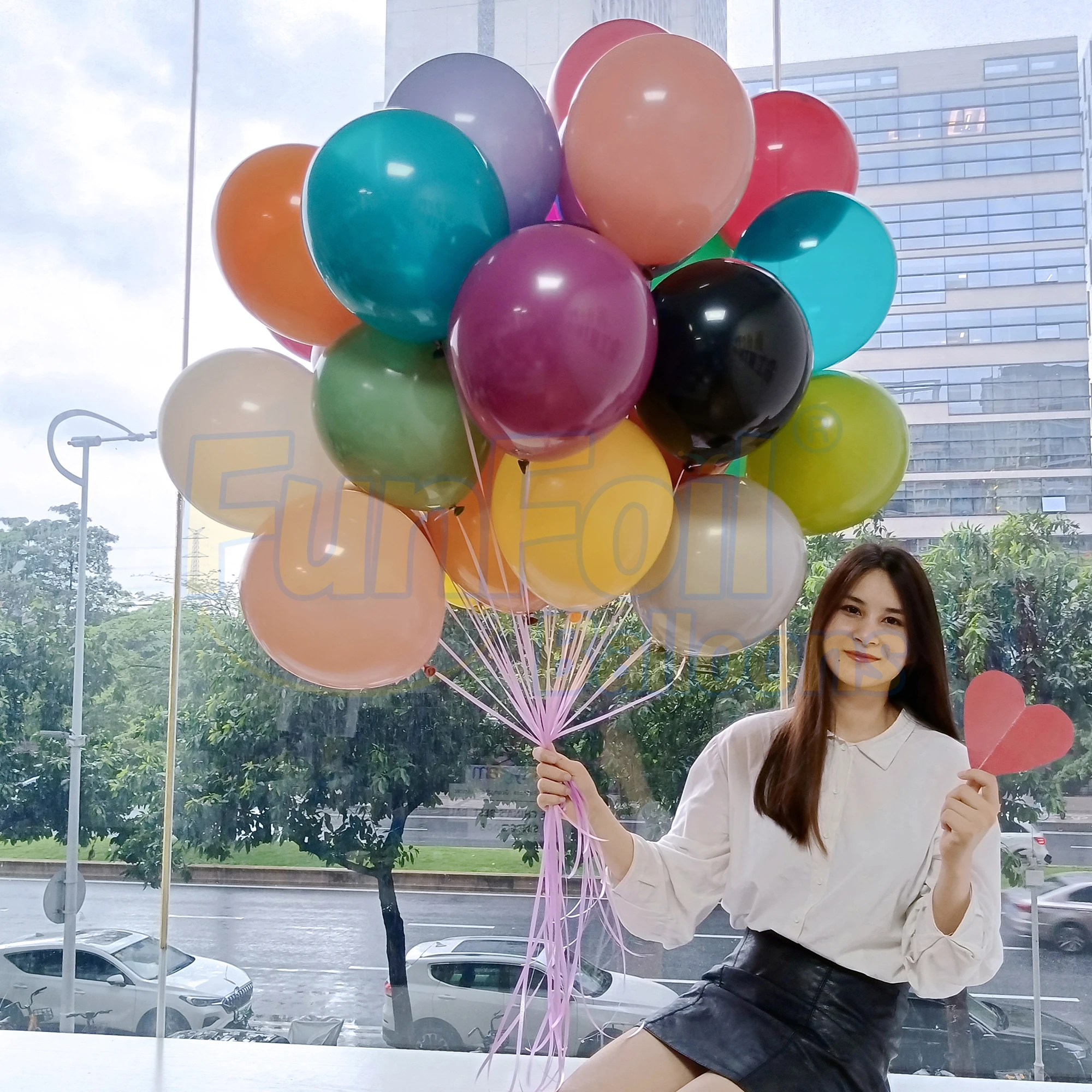 High Quality Retro Color 12 Inch Rubber Globos Birthday Graduation Party Decoration Inflation Air Helium Latex Balloons Set