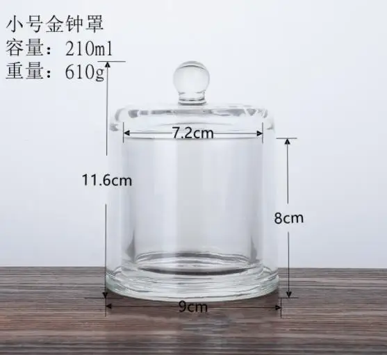 4oz 8oz 13oz 24 ounces bell Cloche dome shaped glass candle holder