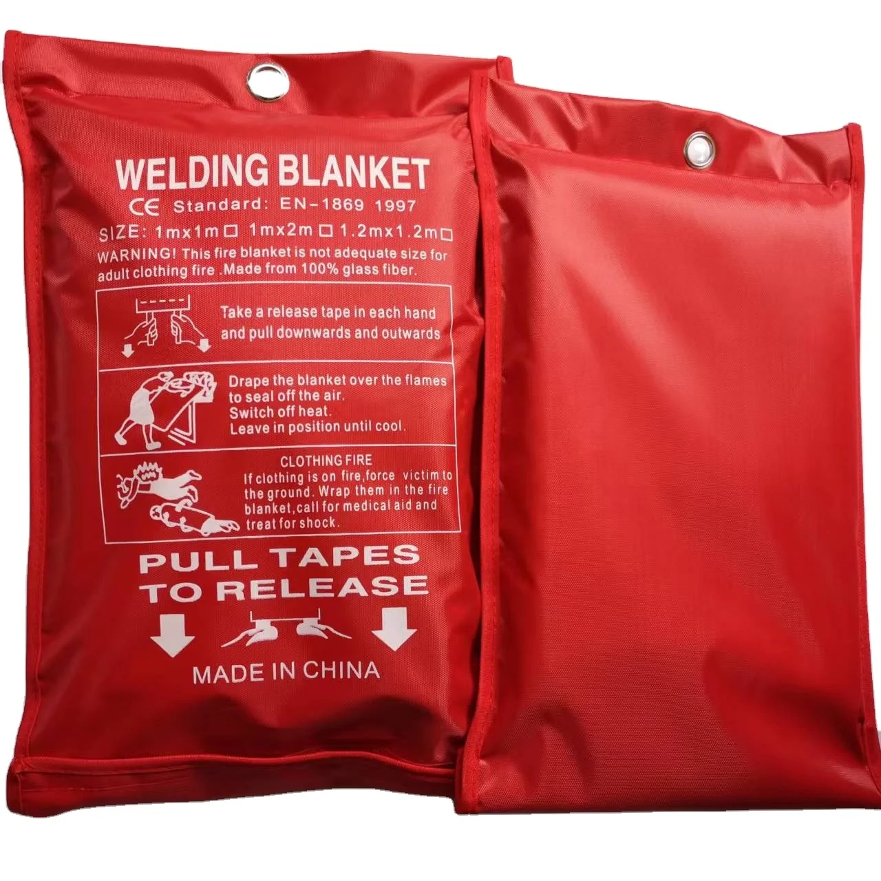 Heat Insulation Fire Resistance Protection Blanket Fire Extinguisher 1.5*1.5m 100% Glass Fiber 100% Fiberglass 100 Pieces 7 Days