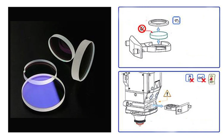 Fused Silica Optical Fiber Window Laser Protective Glass Lens for Laser Cutting Head