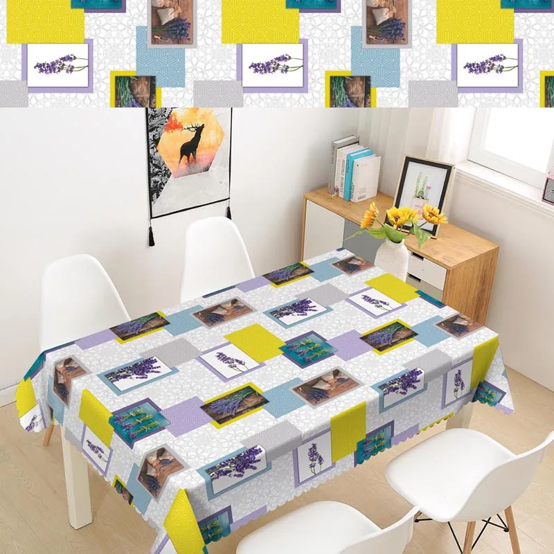 Wholesale Christmas Printed Waterproof Oilproof Polyester TableCloth pvc printed tablecloth