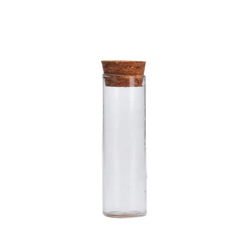 round borosilicate glass tube with cork 30ml