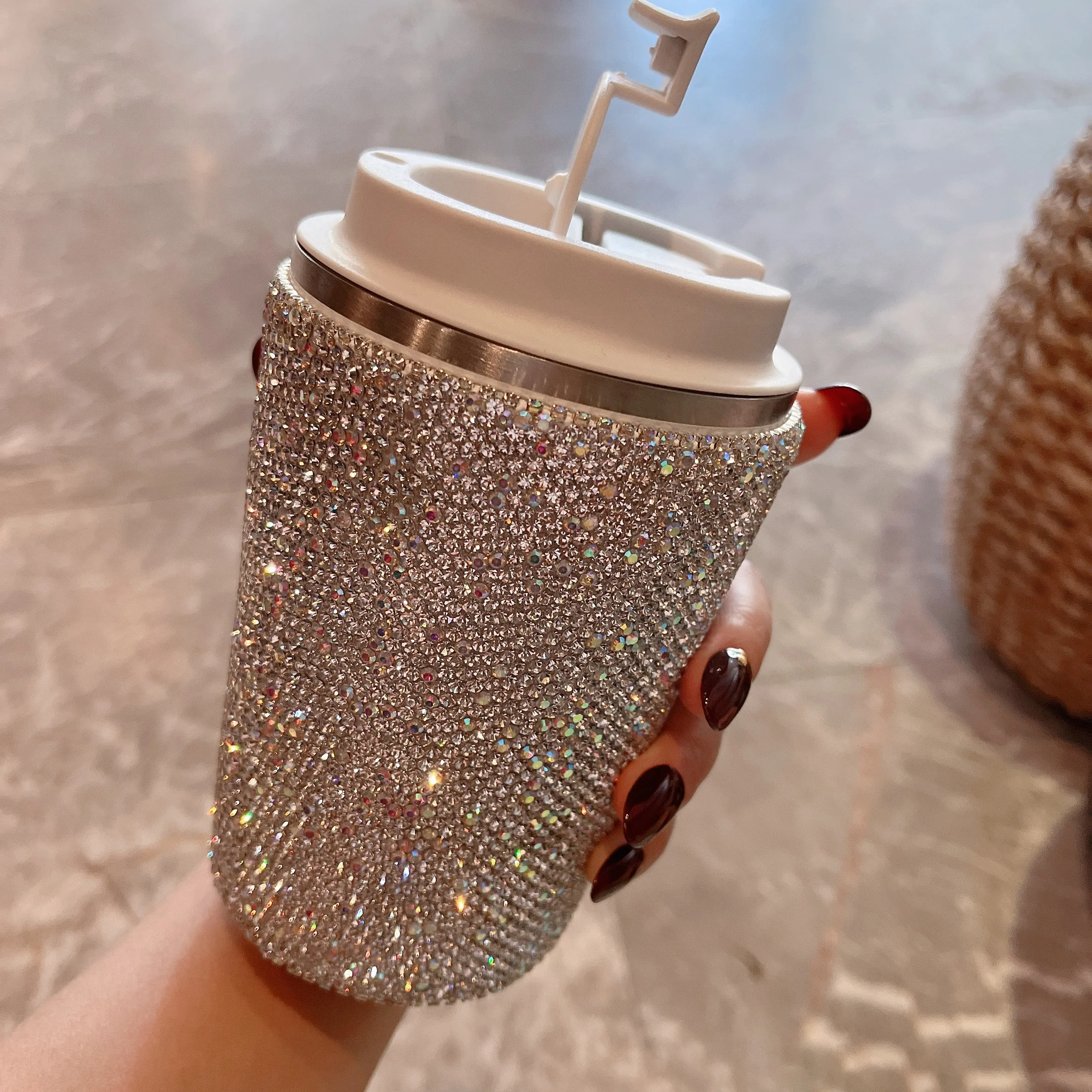 Sparkling Stainless Steel Insulated Cup Tumbler Coffee Cups Mug Travel Thermal Water Bottle Portable Car Thermos Vacuum Flask
