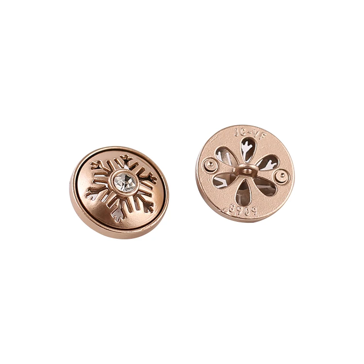
2021 Manufacturer New Fashion Gold Round Decoration Metal Hand Sewn Button 
