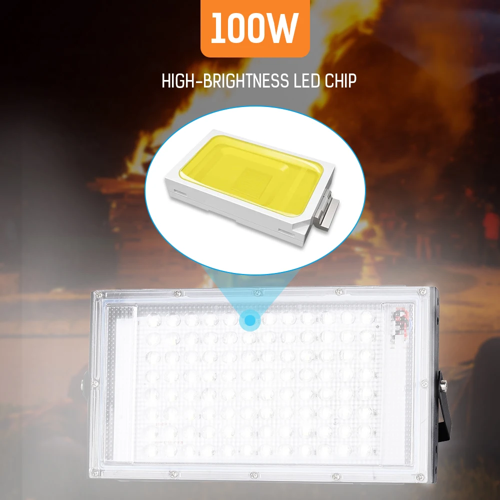 Xtra яркий DC12V 100W Светодиодный прожектор Аллигатор зажим ночной рынок открытый кемпинг точечный