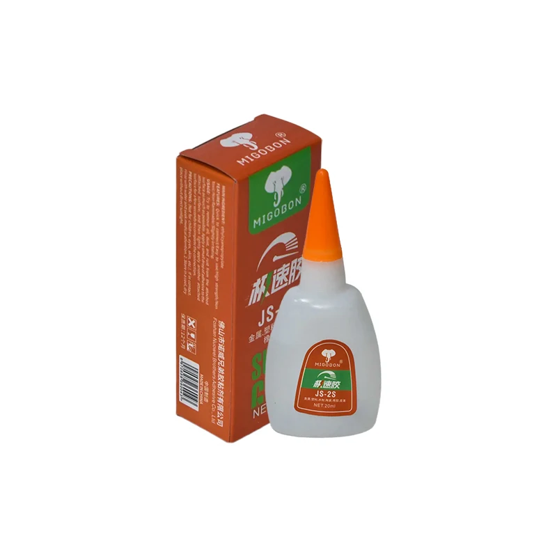 JS-2S цианоакрилатный клей MIGOBON 20 мл 3-5 секунд склеивание металл пластик дерево керамика кожа супер